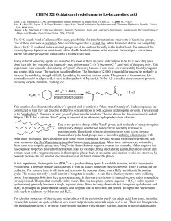 CHEM 321 Oxidation of cyclohexene to 1,6