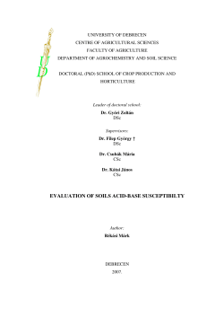 evaluation of soils acid-base susceptibilty - DEA