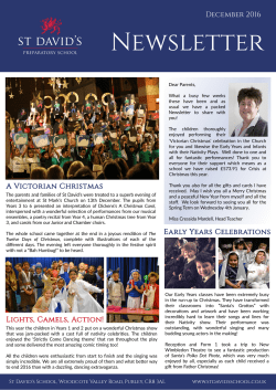 St David`s School Newsletter December 2016