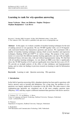 Learning to rank forwhy-question answering | SpringerLink