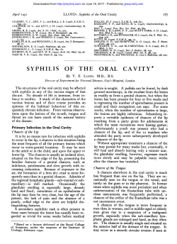 syphilis of the oral cavity - Postgraduate Medical Journal