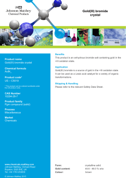 Gold(III) bromide crystal - Johnson Matthey Chemical Products