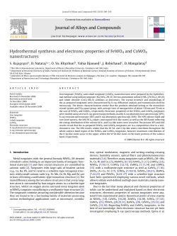 Hydrothermal synthesis and electronic properties of FeWO4 and