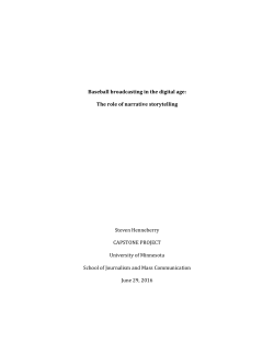 Baseball broadcasting in the digital age: The role of narrative