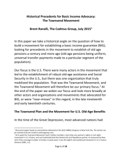The Townsend Movement - The US Basic Income Guarantee Network