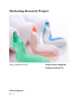 Marketing Research Project