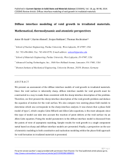 Diffuse interface modeling of void growth in irradiated materials