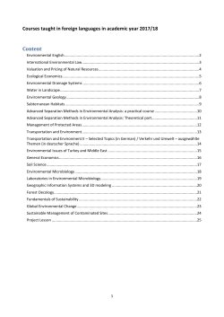 Faculty of Environment