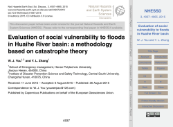 Evaluation of social vulnerability to floods in Huaihe River basin