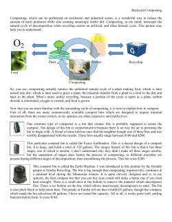 Composting Backyard Composting Composting, which can be