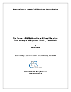 The Impact of NREGA on Rural-Urban Migration