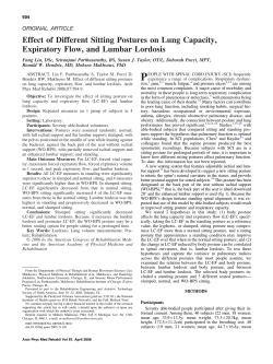 Effect of Different Sitting Postures on Lung Capacity, Expiratory Flow
