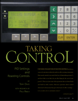 Taking Control&mdash;PID settings