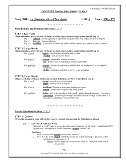 Story Title: An American Hero Flies Again Unit: 6 Pages: 350 &ndash; 352