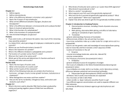 Biotechnology Study Guide Chapter 2.3 1. Define