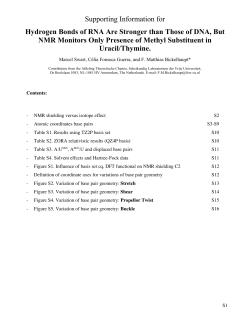 Supporting Information for Hydrogen Bonds of RNA Are Stronger