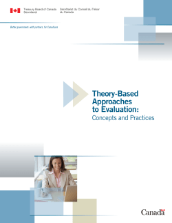 Theory-Based Approaches to Evaluation