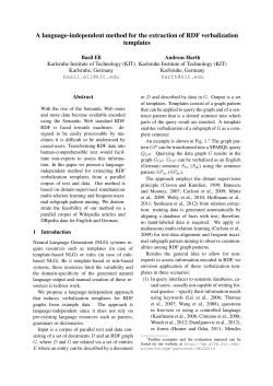 A language-independent method for the extraction of RDF