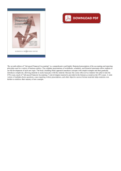 Advanced Financial Accounting by
