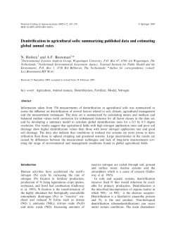 Denitrification in agricultural soils: summarizing published