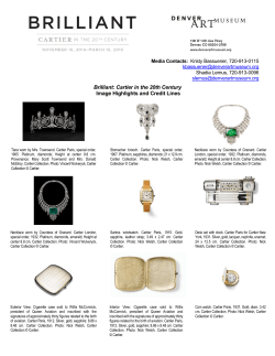 Brilliant: Cartier in the 20th Century Image Highlights and Credit Lines