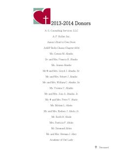 2013-2014 Donors - Catholic Charities Archdiocese of New Orleans