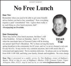 No Free Lunch - Huffmans Market