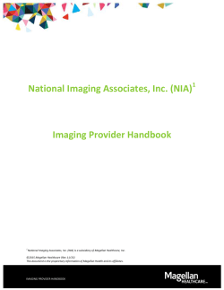 Imaging Provider Handbook