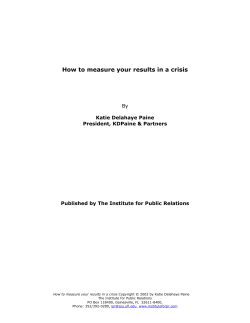 How to measure your results in a crisis