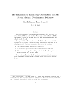 The Information Technology Revolution and the Stock Market