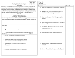 Reading Guide: The Civil Rights Movement Directions: Complete