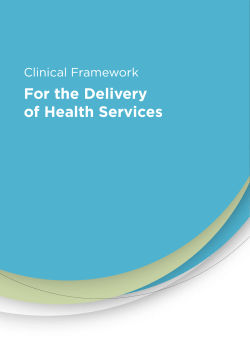 Clinical Framework for the Delivery of Health Services