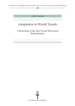 Adaptation to World Trends: A Rereading of the May Fourth Movement