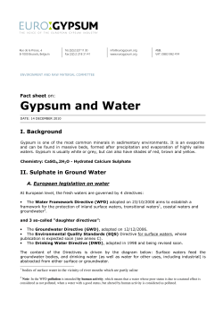 Gypsum and Water