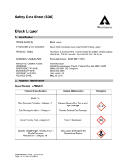 Black Liquor - Weyerhaeuser
