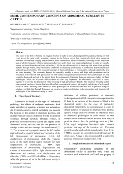some contemporary concepts of abdominal surgery in
