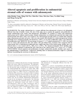 Altered apoptosis and proliferation in endometrial stromal cells of