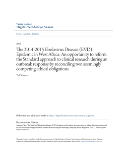 The 2014-2015 Ebolavirus Disease (EVD) Epidemic in West Africa