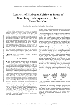 Removal of Hydrogen Sulfide in Terms of Scrubbing Techniques
