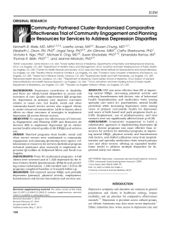 Community-Partnered Cluster-Randomized Comparative