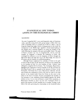 evangelical life today: living in the ecological christ