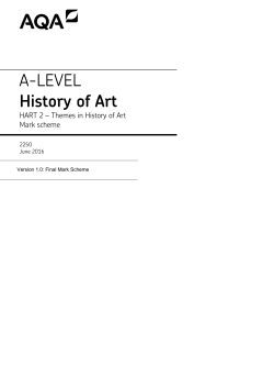 A-level History of Art Mark scheme Unit 02 - Themes in History