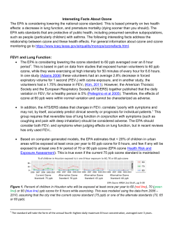 Interesting Facts About Ozone The EPA is considering lowering the