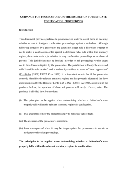 guidance for prosecutors on the discretion to instigate