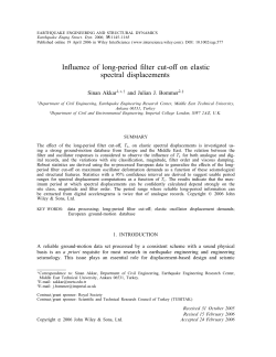 Influence of long-period filter cut-off on elastic spectral displacements
