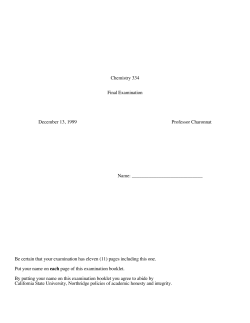 Final Examination - California State University, Northridge