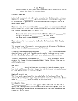 Moon Phases - SharpSchool