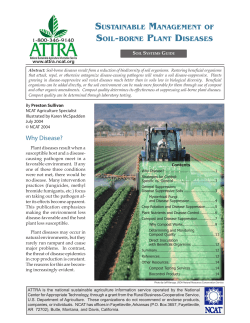 Sustainable Management of Soil-borne Plant Diseases