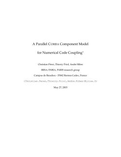 A Parallel CORBA Component Model for Numerical Code Coupling