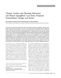 Chronic Cavitary and Fibrosing Pulmonary and Pleural Aspergillosis
